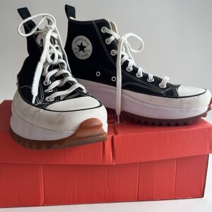 Converse Black and White Platform High-Tops